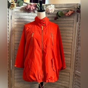 MICHAEL KORS Women’s Size Small Windbreaker Jacket Mandarin Orange color